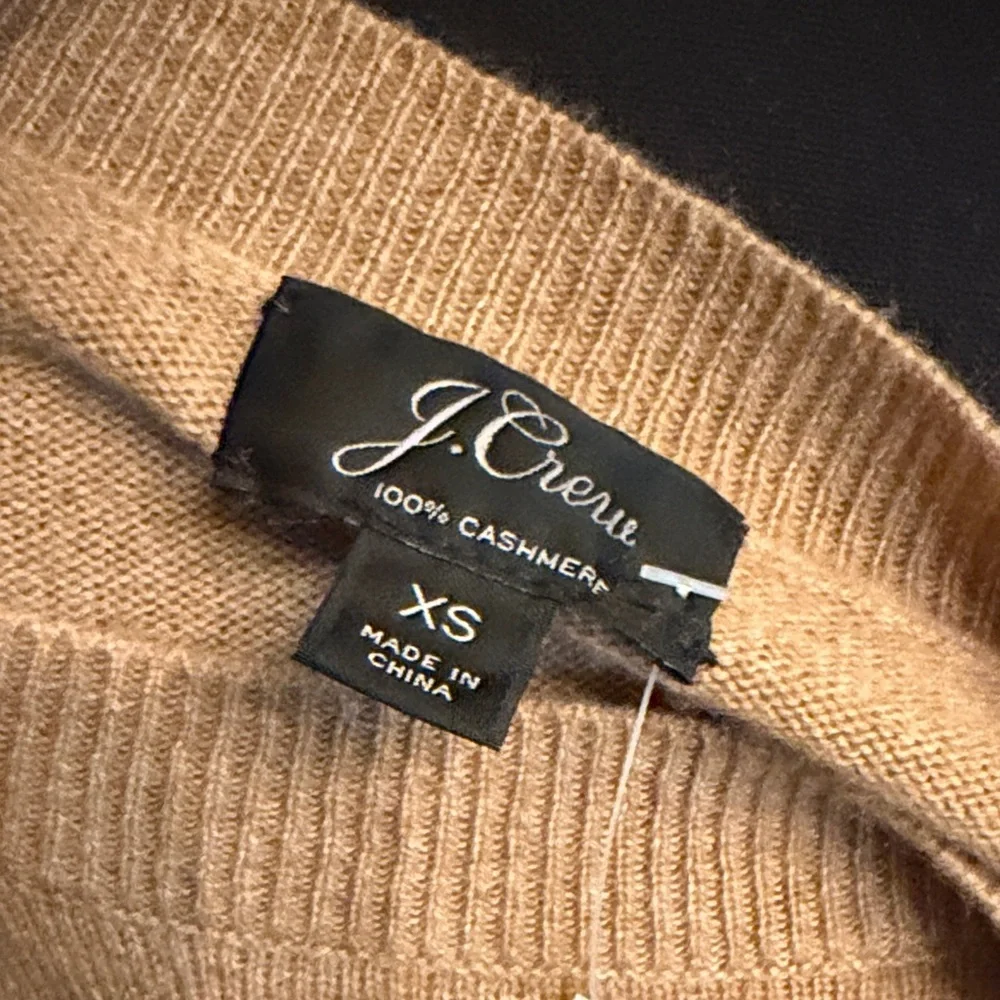 J. Crew Cashmere Crewneck Sweater - Camel Brown